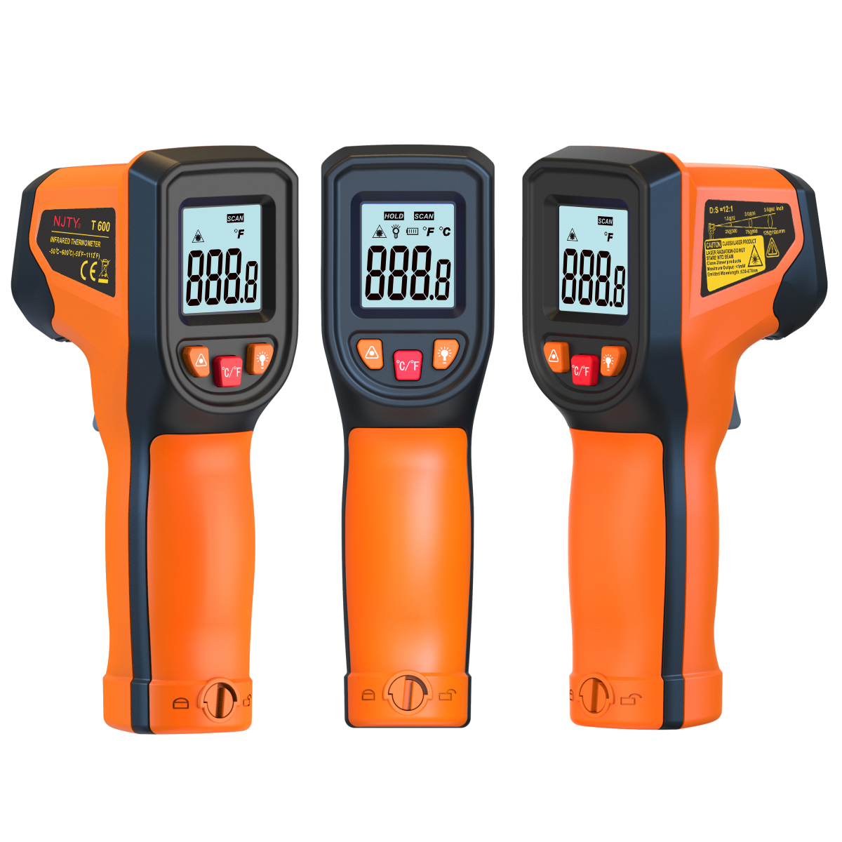 Industrial Laser Temperature Sensor - Sensor de termômetro infravermelho digital portátil