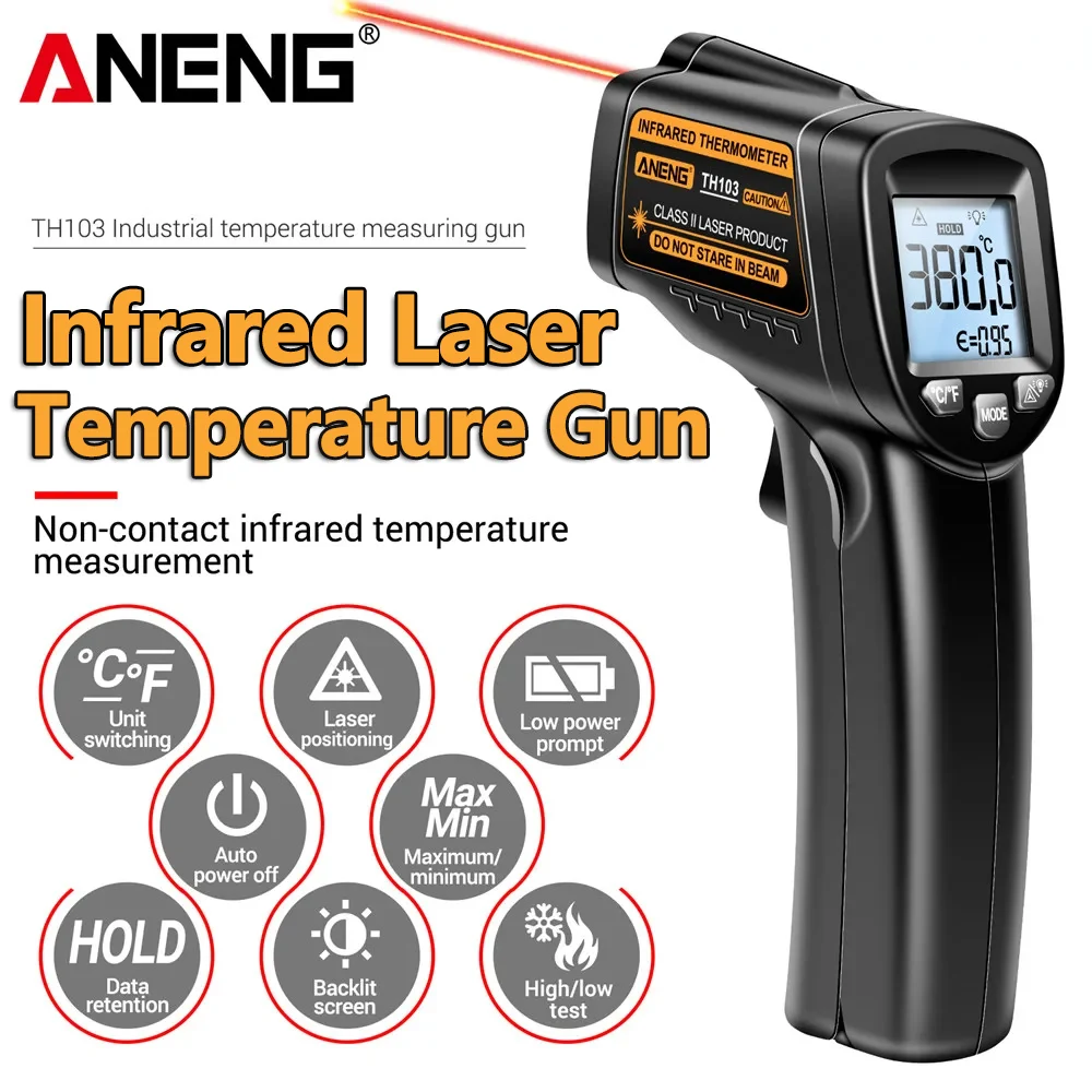 Industrial Laser Temperature Sensor - Pistola de Temperatura a Laser Infravermelho