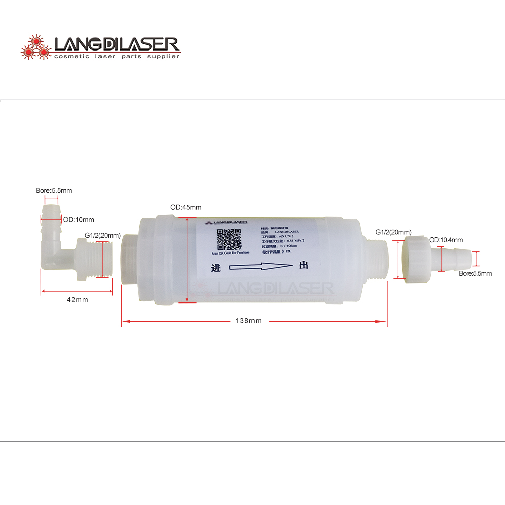 Industrial Hair Laser Machine - Sistema de filtro de água a