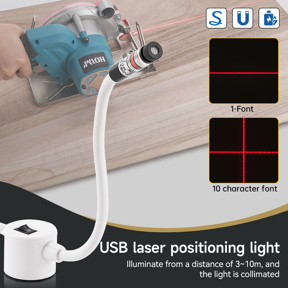 Industrial Laser Cutter - Luz laser vermelha alimentada por usb,