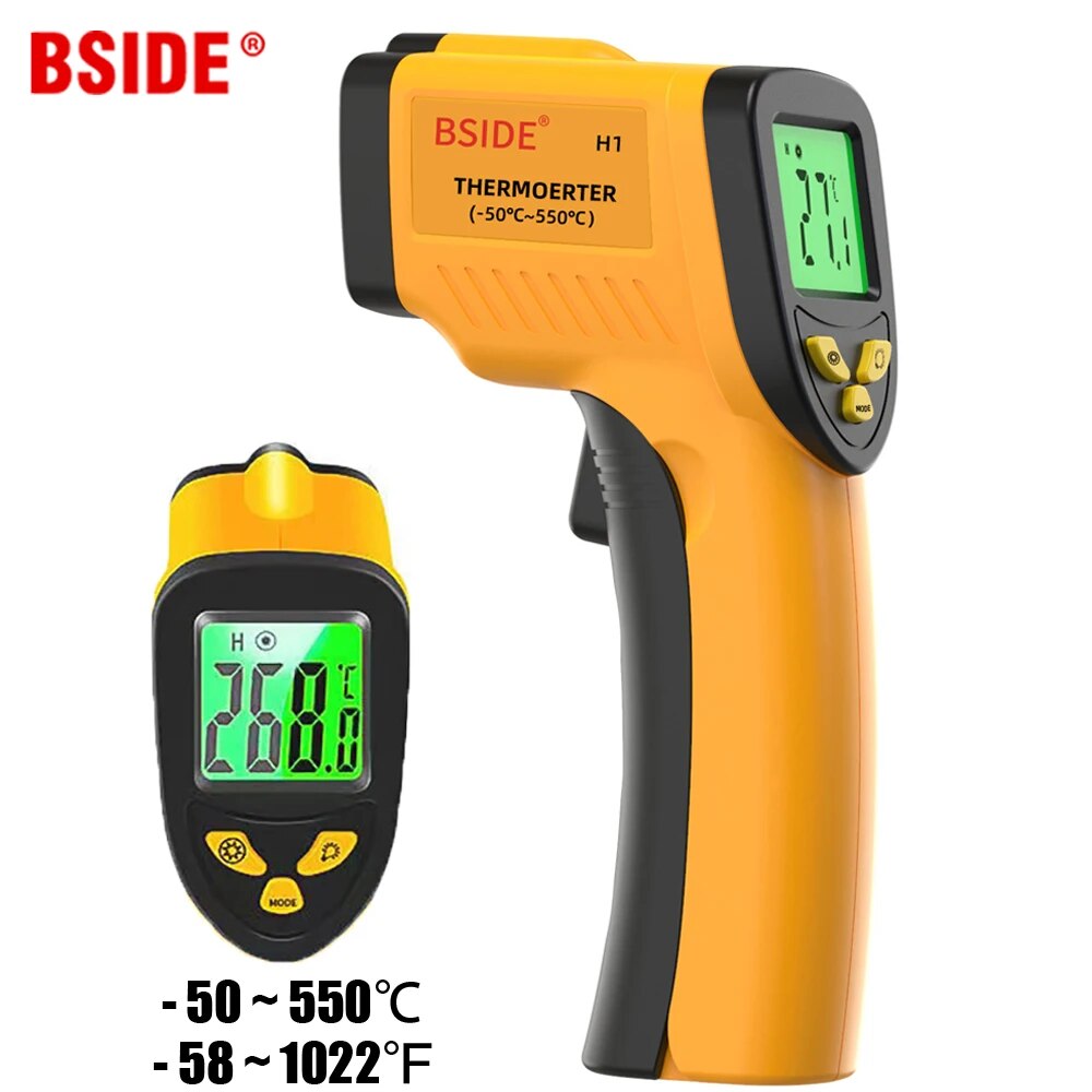 Industrial Laser Temperature Sensor - Termômetro infravermelho Digital sem contato, Pistola