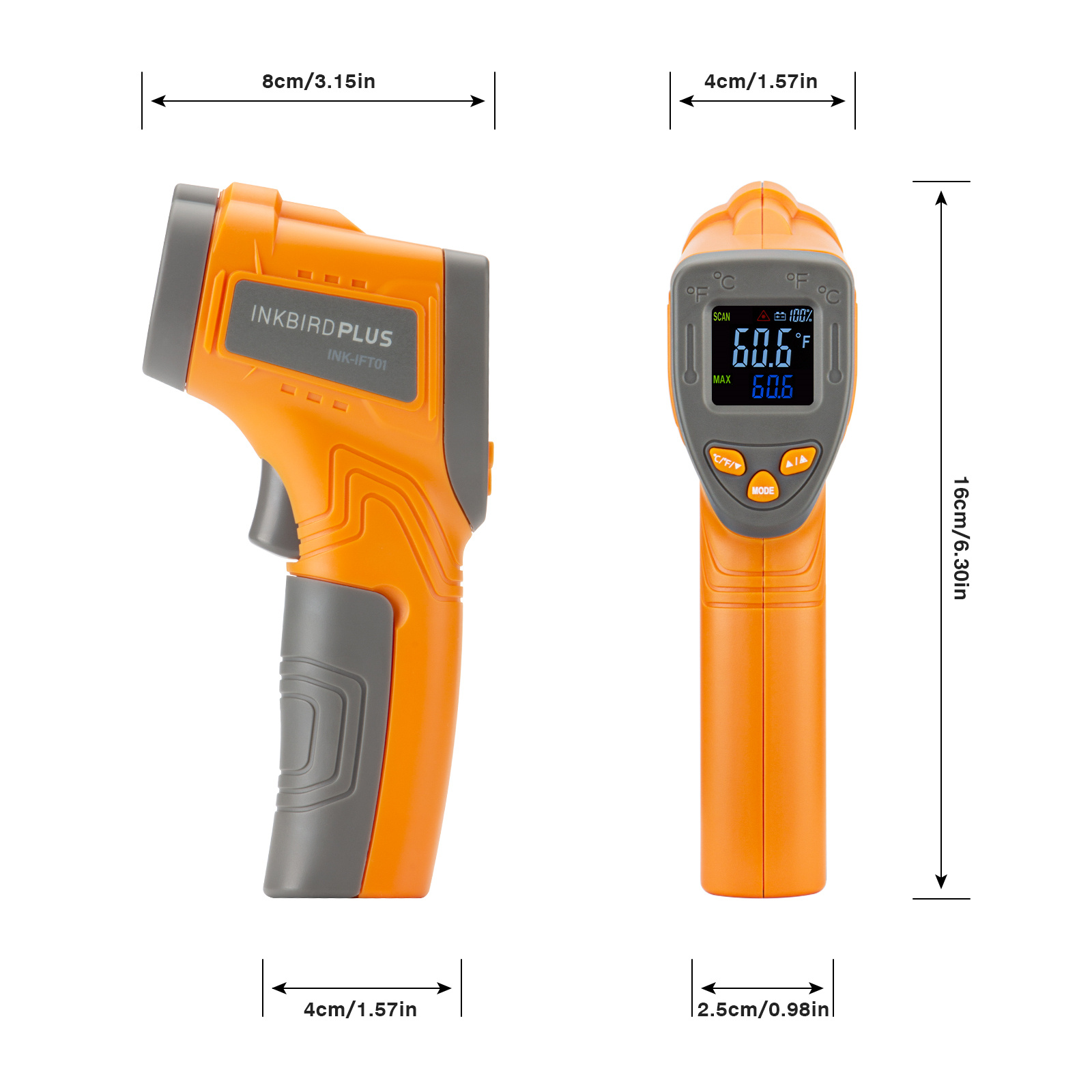 Inkbird laser termômetro infra - Industrial Laser Temperature Sensor avaliação e preço