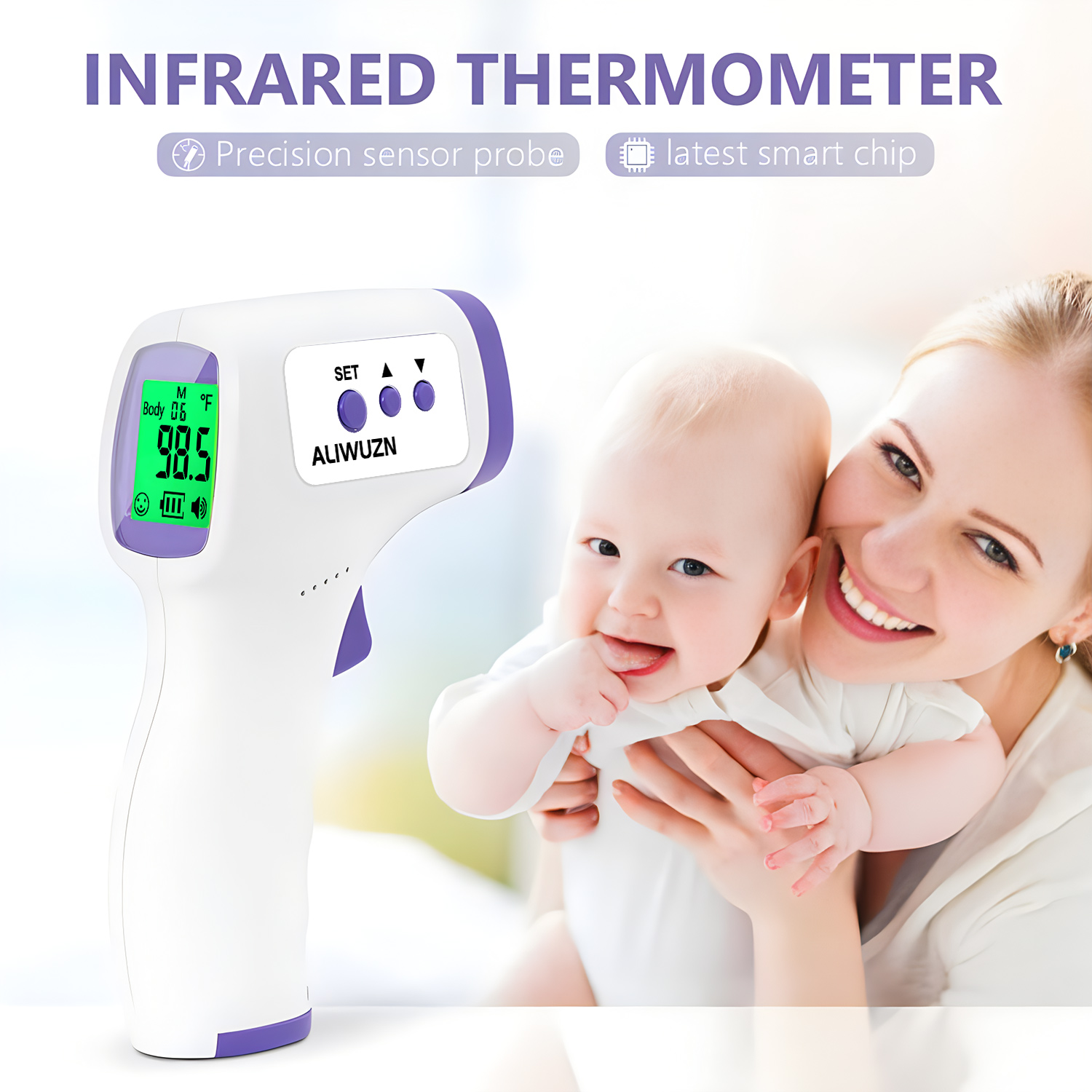 Febre médica termômetro infrav - Industrial Laser Temperature Sensor avaliação e preço