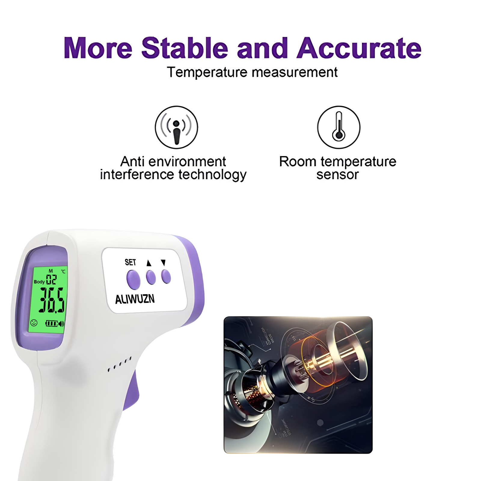 Febre médica termômetro infrav - Industrial Laser Temperature Sensor avaliação e preço
