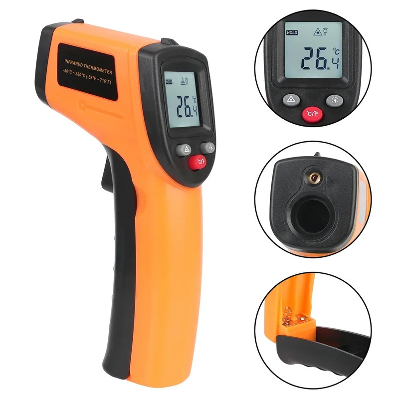 -50~380 ° C Pirômetro infraver - Industrial Laser Temperature Sensor avaliação e preço